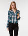 Camisa Bershka quadrados borracha em baixo