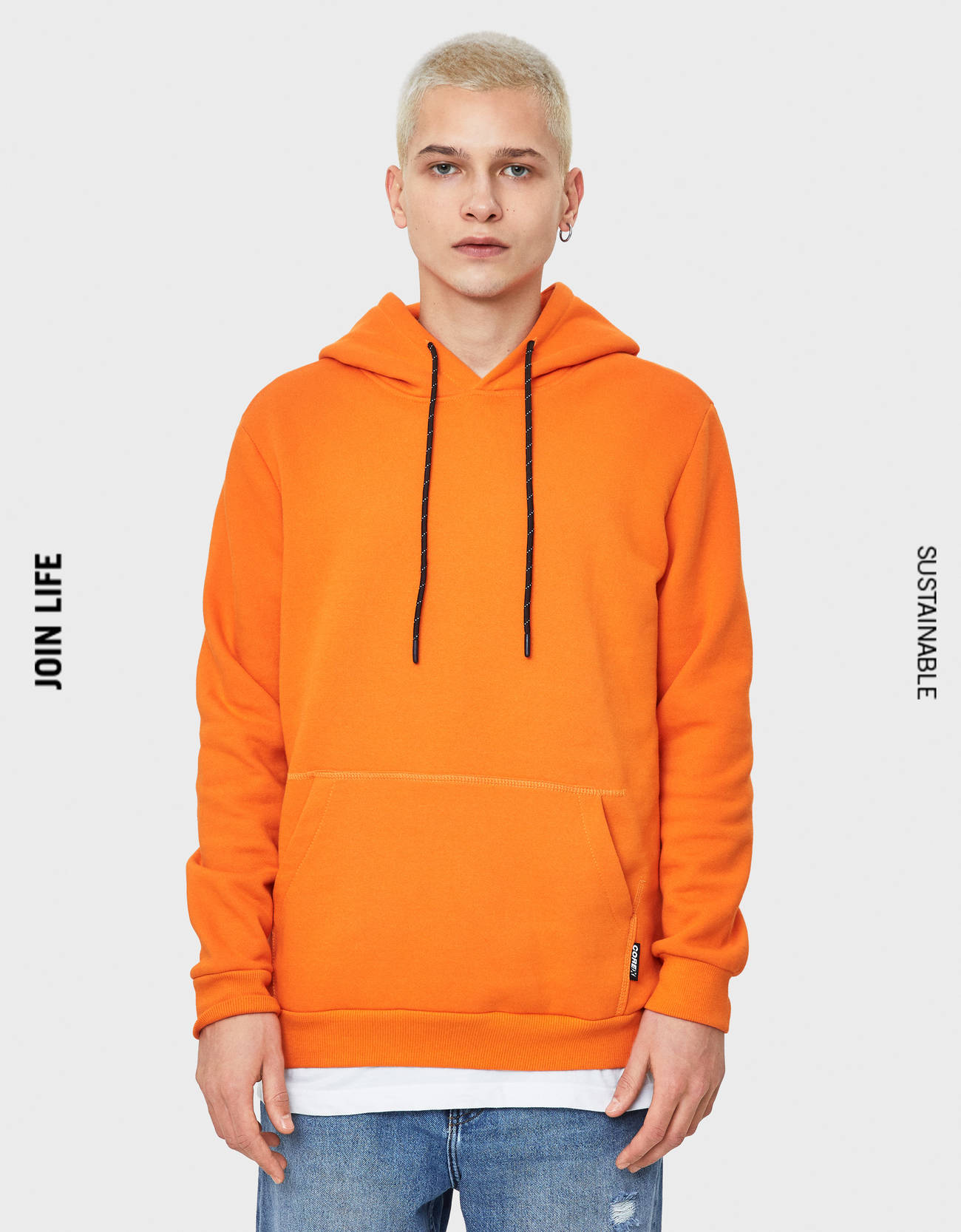 Sudadera naranja bershka hot sale