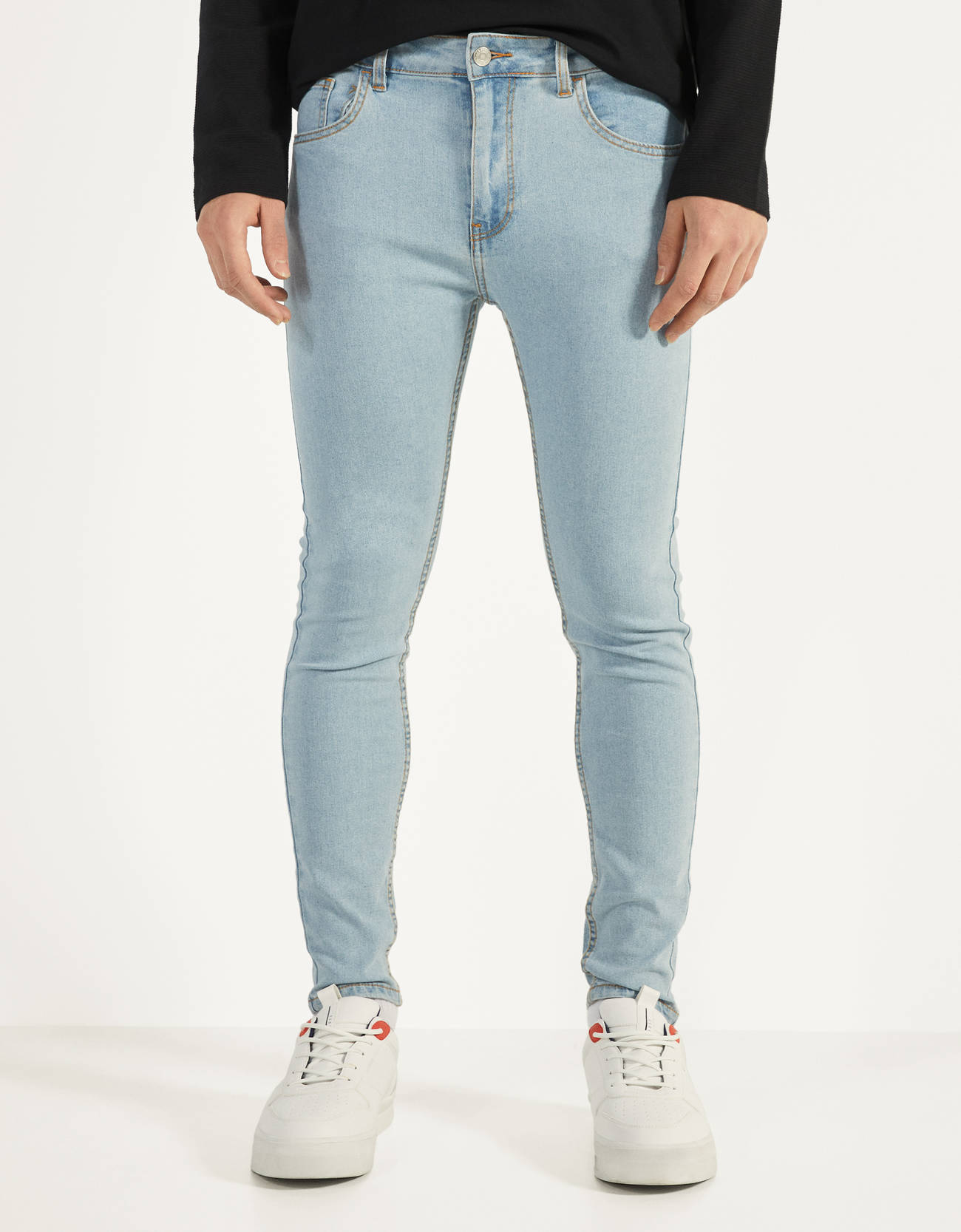 Jeans Hombre | Bershka Jeans Super Skinny Rotos Negro - Bellavista