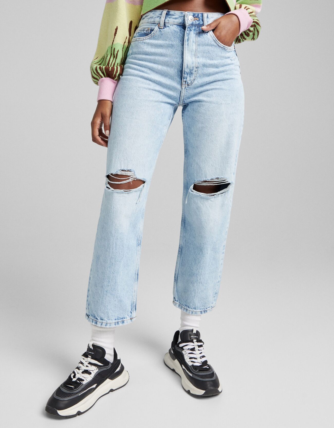 Acquisto \u003ebershka jeans verdi Grande vendita - OFF 74%