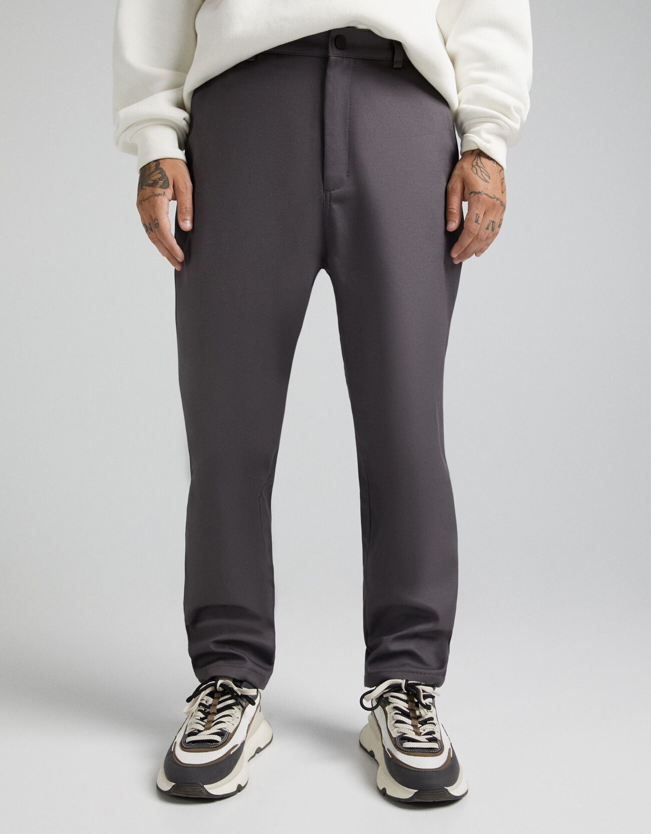 Pantaloni Fodera Interna Pile Uomo 46 (Eu 40) Grigio