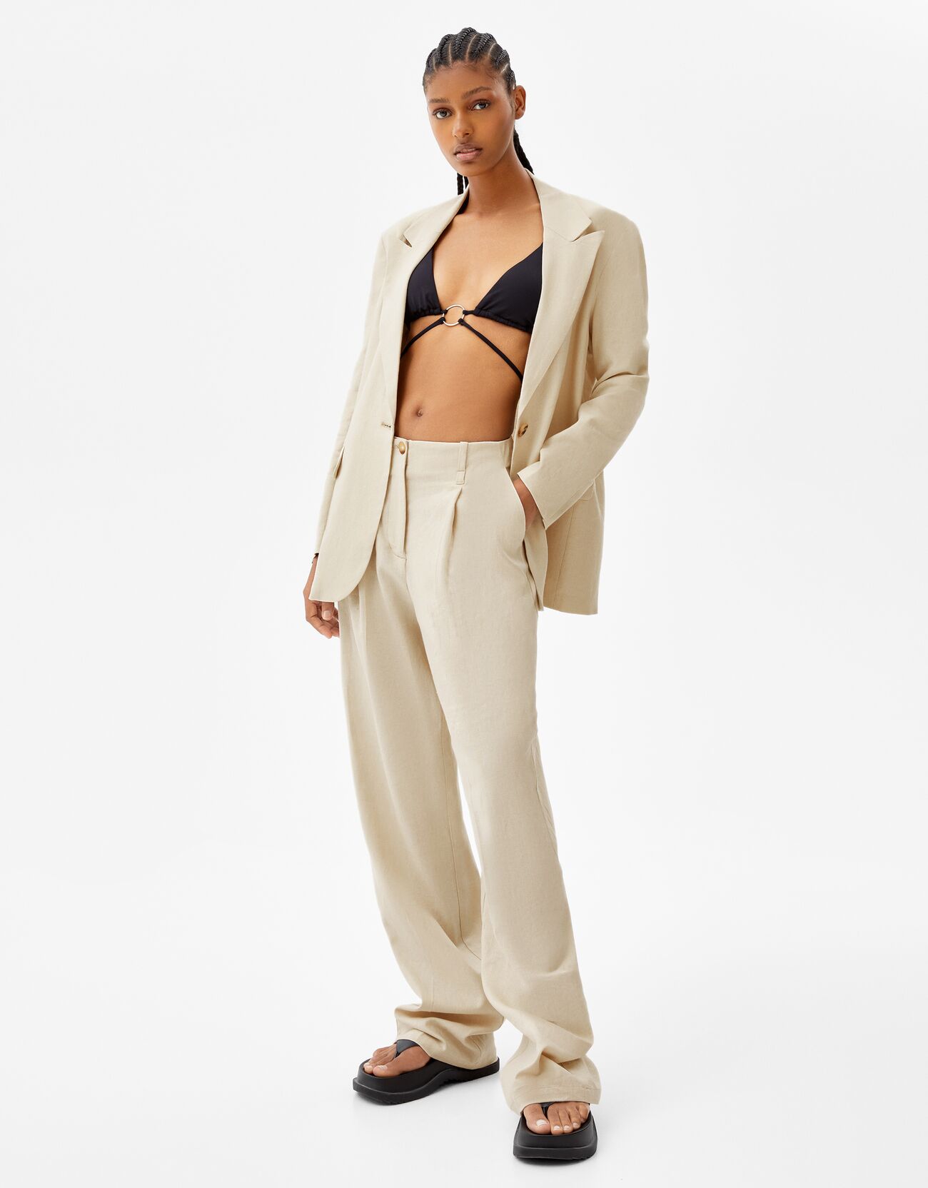 Nuevo Pantalones De Lino Mujer El Corte Ingles | Compra Online a Precios  Super Baratos