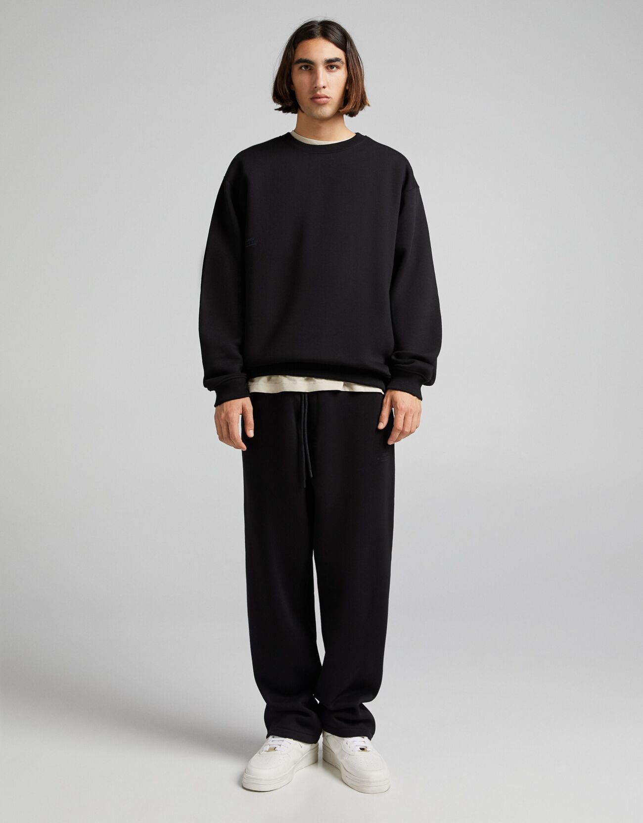 Sudaderas | Sudadera Capucha Contraste Negro | Bershka Hombre – Acro Marco
