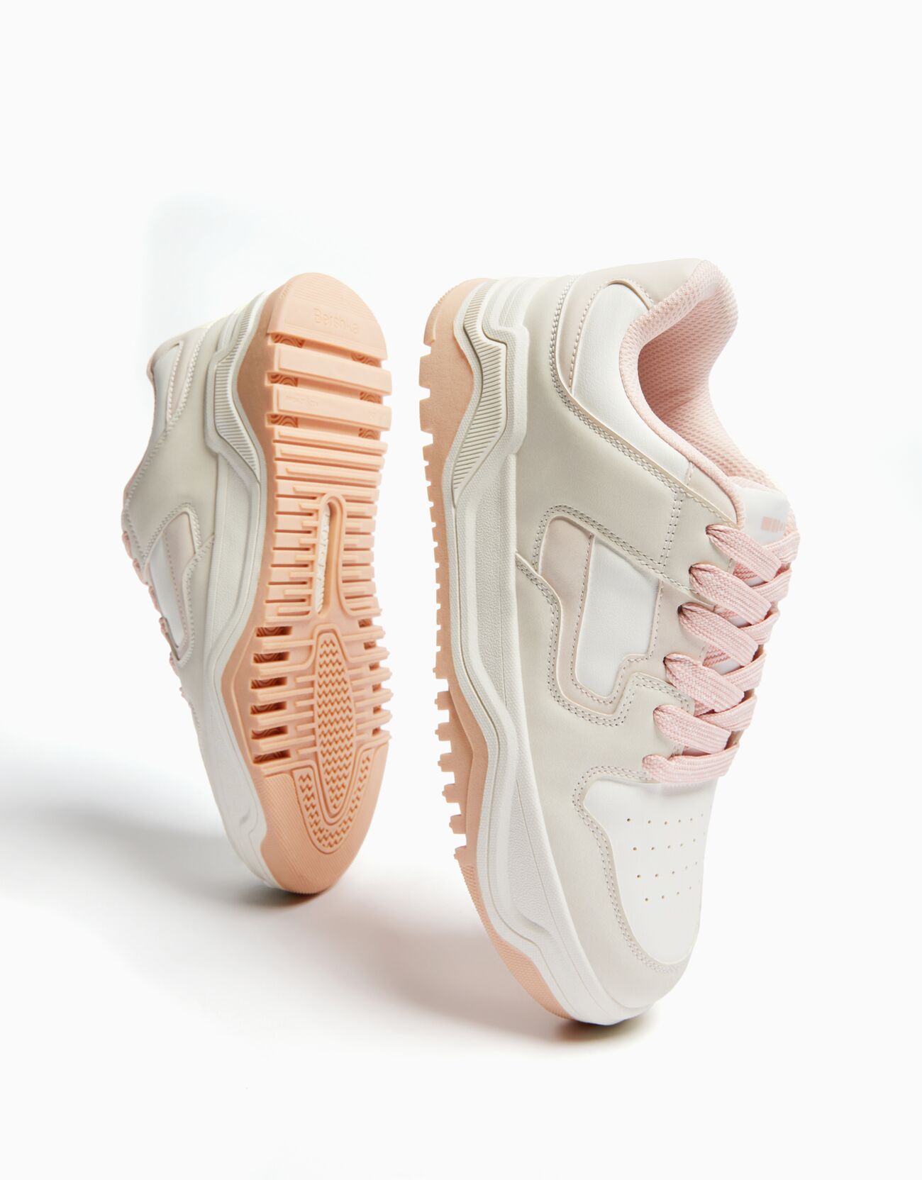 Bershka Buty Sportowe Na Grubej Podeszwie Kobieta 41 Różowy