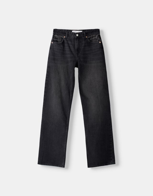Bershka Jeans Straight Bskteen 40 Gris