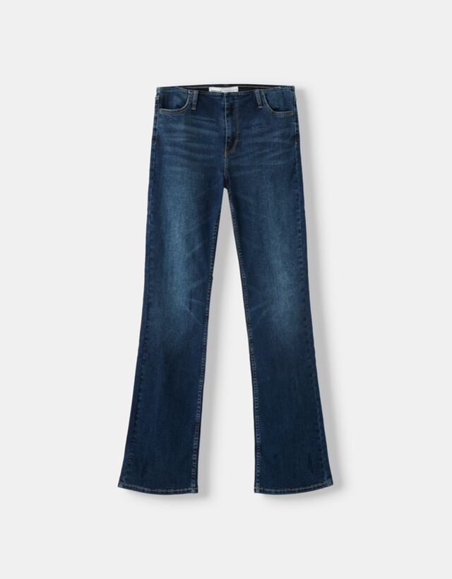 Bershka Jeans Flare Bskteen 38 Azul