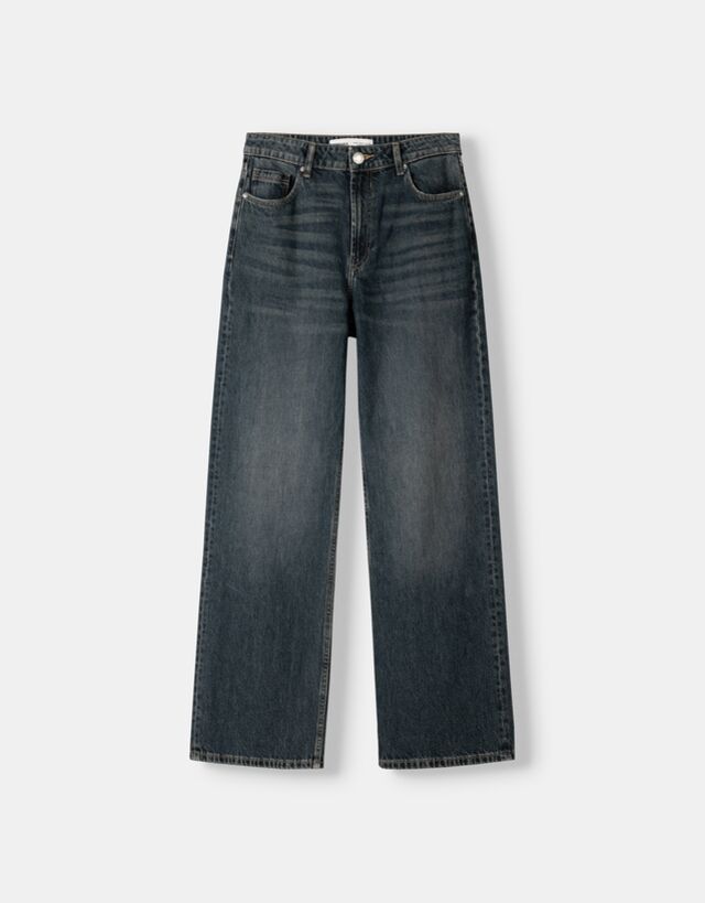 Bershka Jeans Baggy Bskteen 10-12 Verde