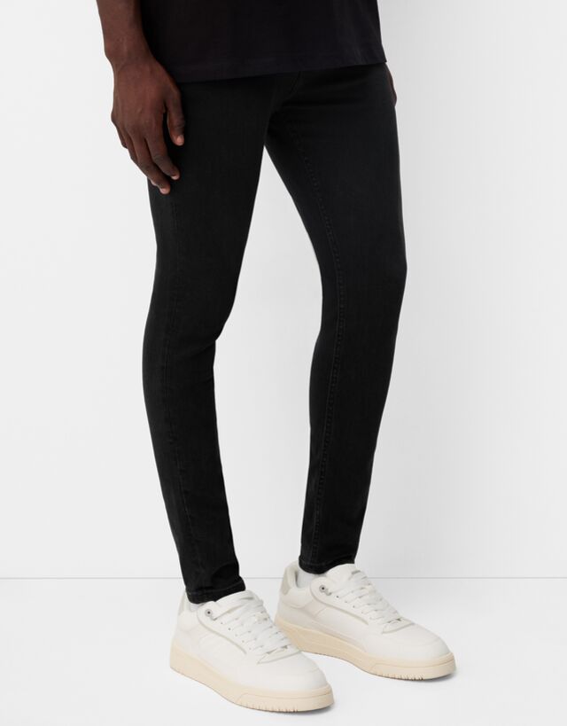 Bershka Jeans Super Skinny Hombre 42 Negro