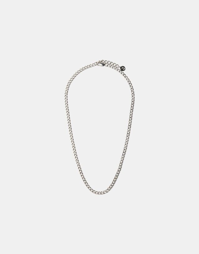 Bershka Collar Cadena Eslabones Acero Inoxidable Hombre Plata