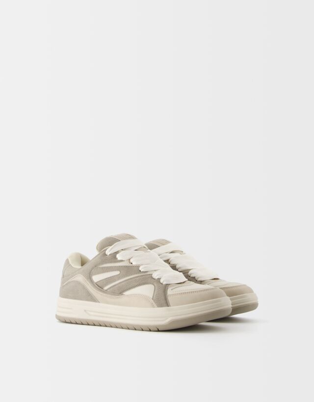 Bershka Zapatillas Skate Combinadas Hombre 42 Arena
