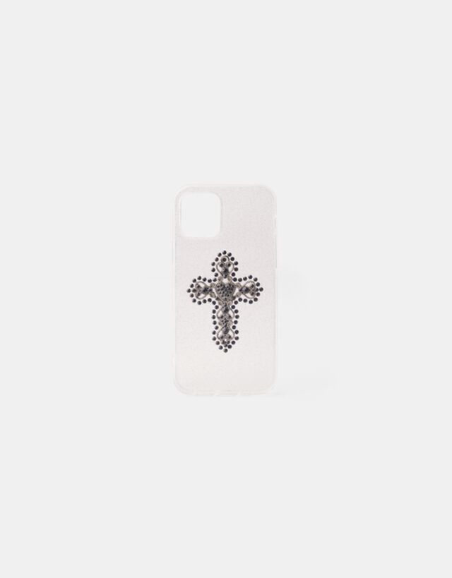 Bershka Cover Cellulare Croce Strass Donna Iphone 11 / Xr Nero