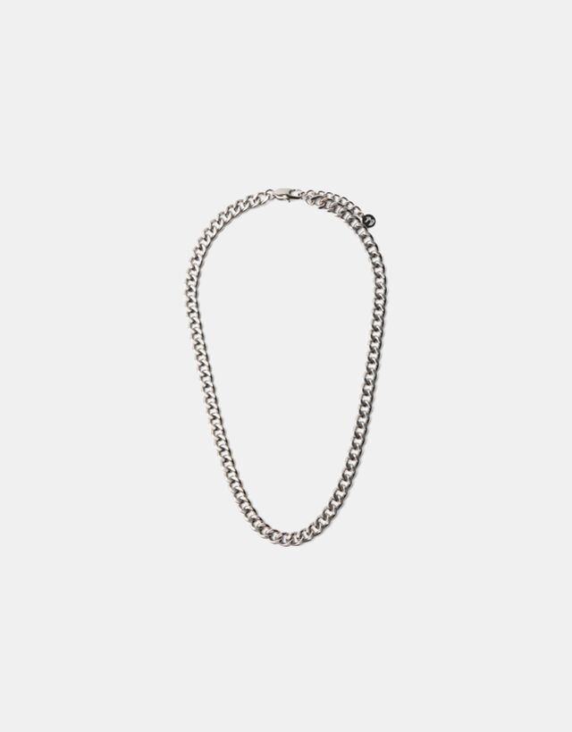 Bershka Collar Cadena Acero Inoxidable Hombre Plata