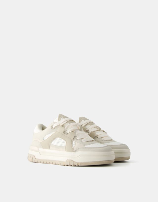 Bershka Zapatillas Multicapas Skate Mujer 36 Combinado