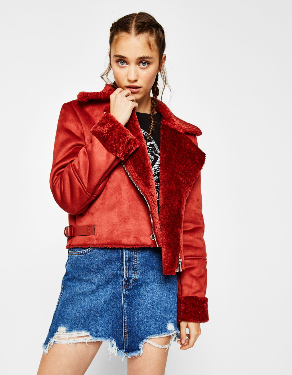 Jackets Clothes Woman Bershka Ireland Blober Cazadora Biker Doblefaz