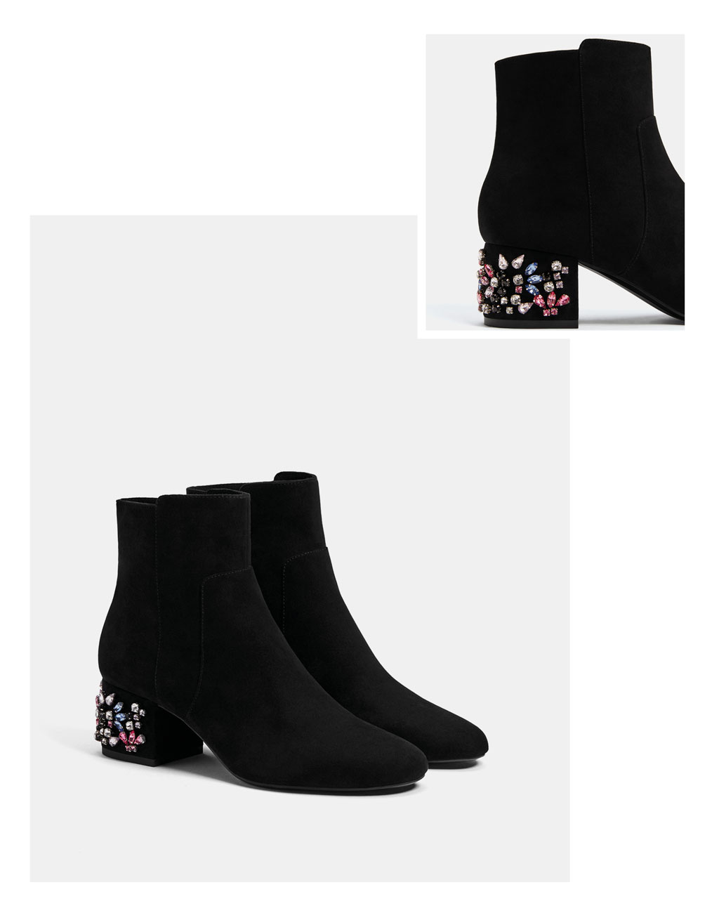 bottines talon perles