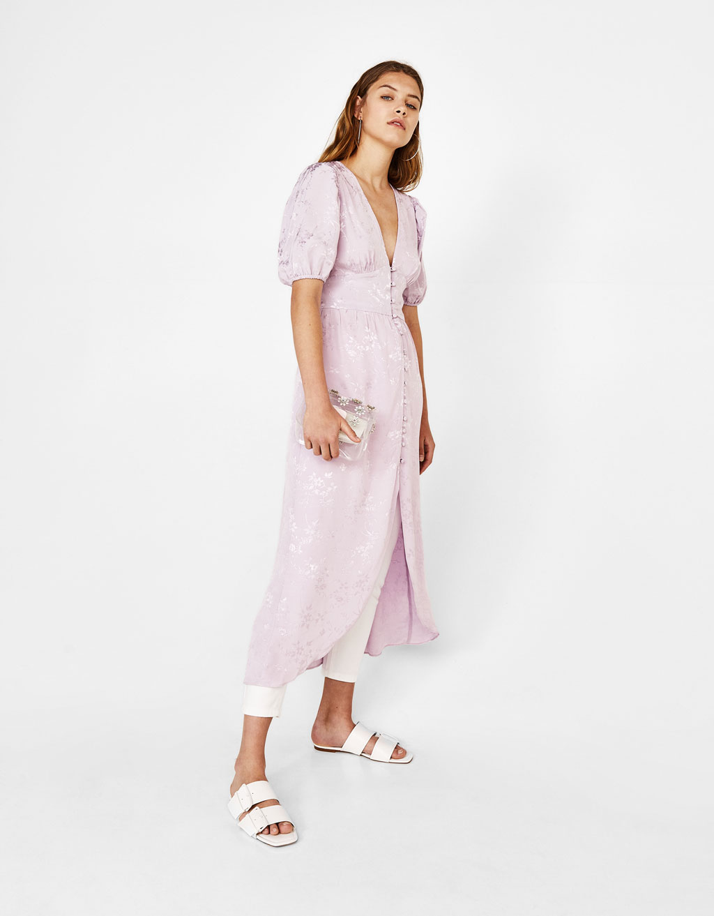 bershka satin dress