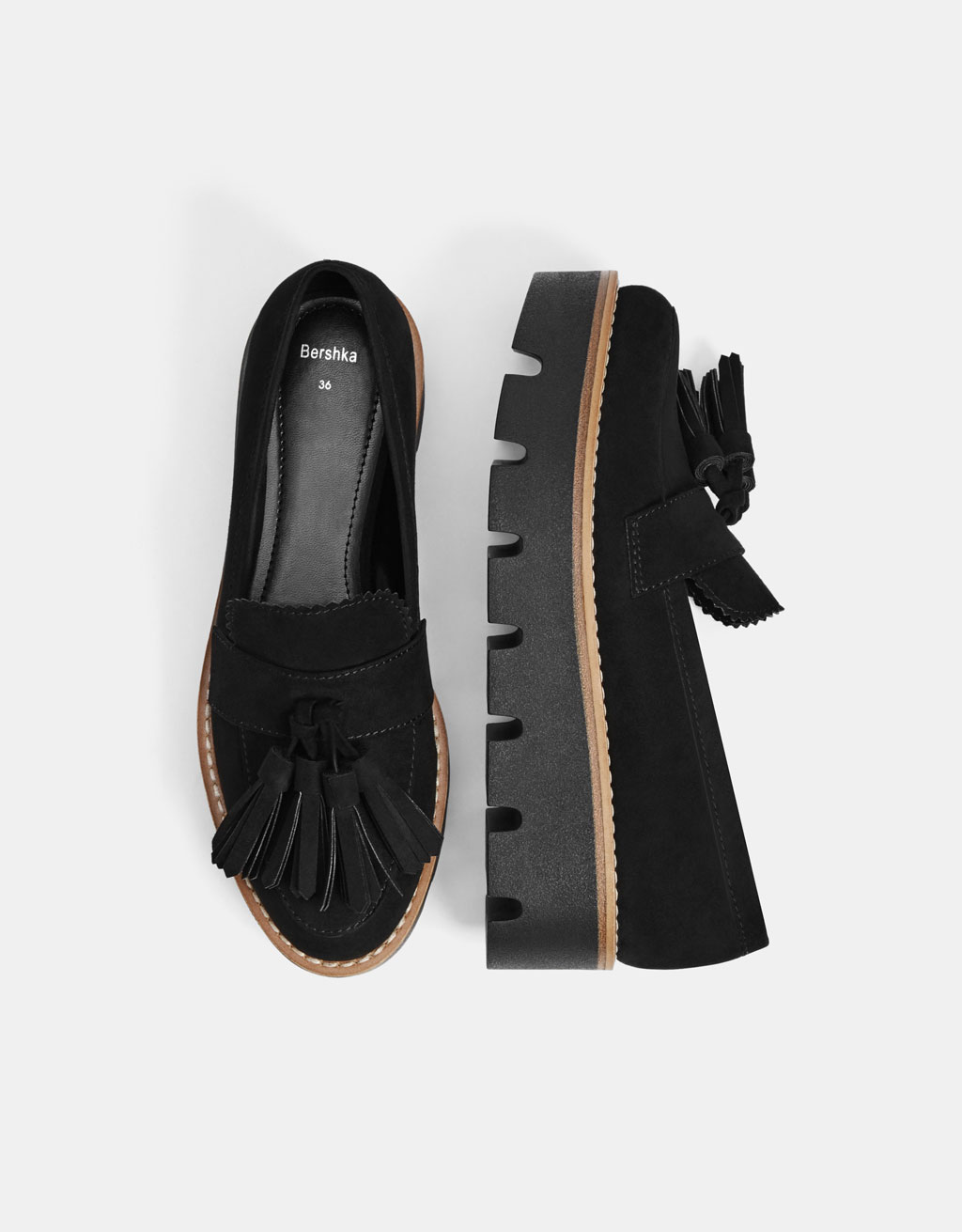 Platform loafers with tassels best sale