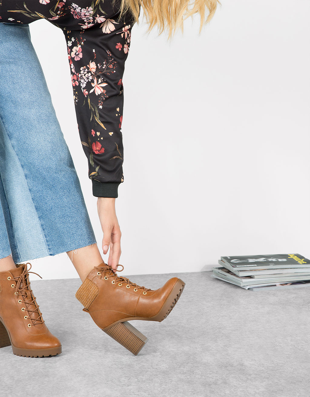 bershka beige boots