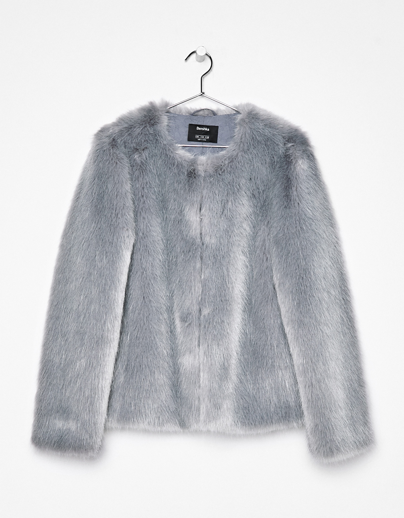 Short faux fur coat - CLOTHING - Bershka Greece