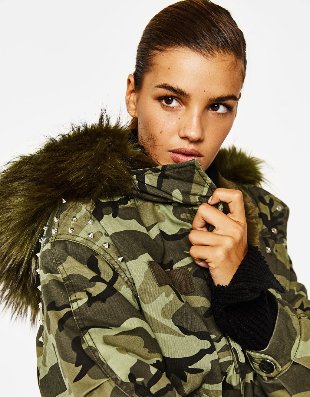 Parka com detalhe nas costas