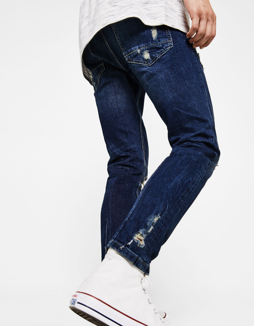 bershka ripped jeans men