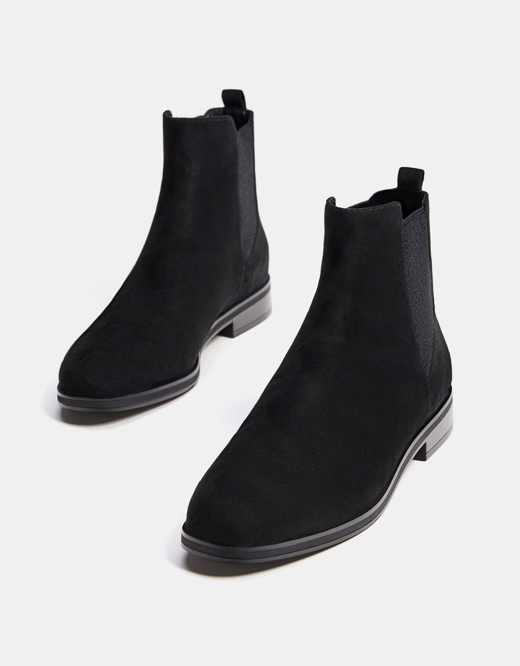 bershka patent ankle boot