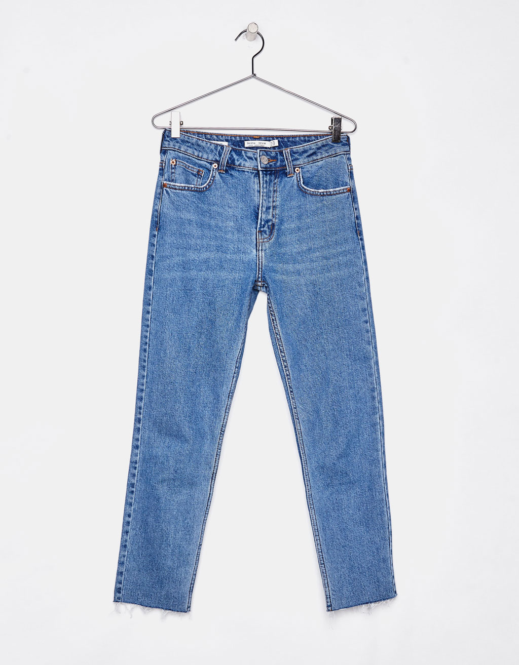 Straight cropped high waist jeans 