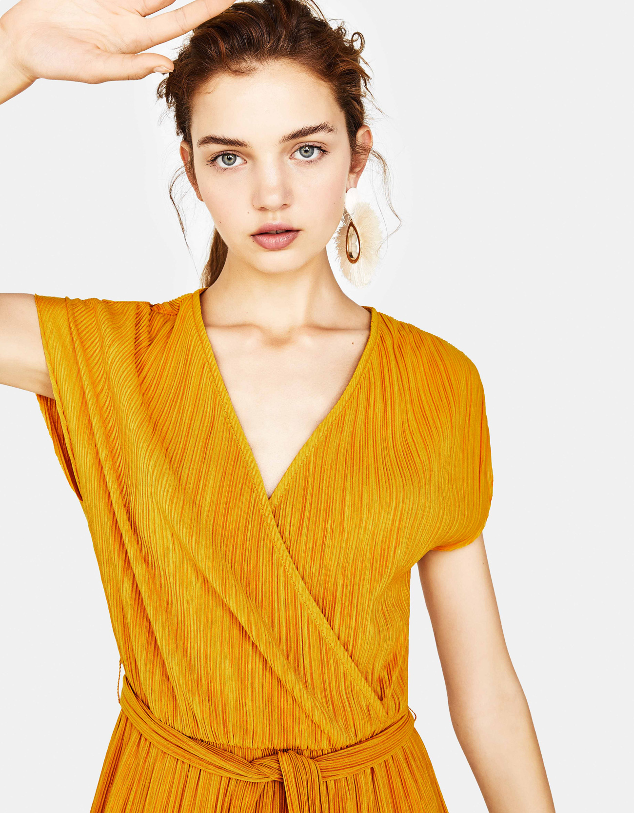 bershka orange dress