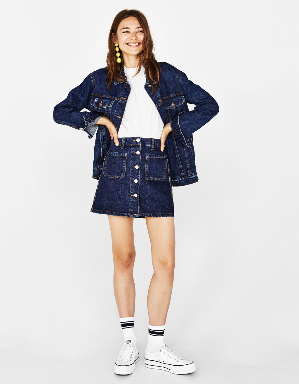 bershka denim skirt