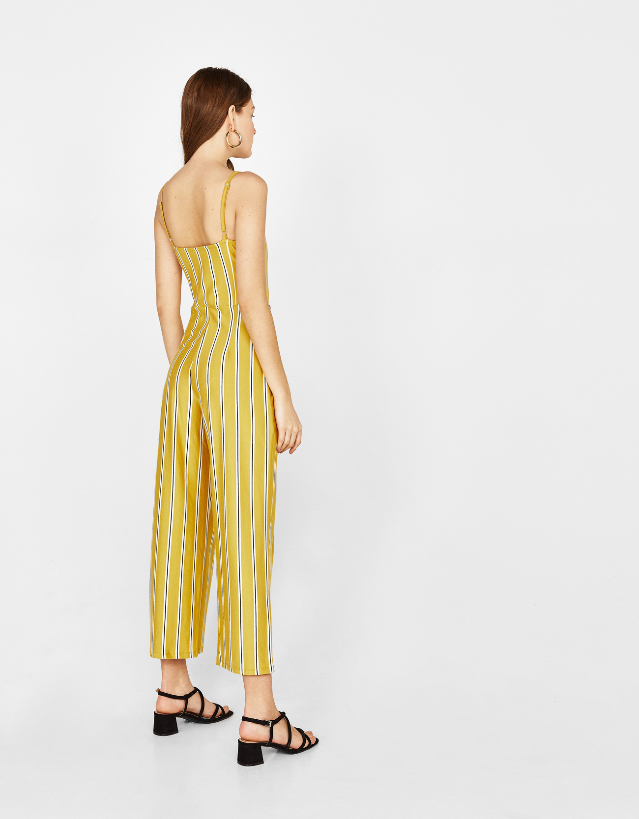 bershka yellow jumpsuit
