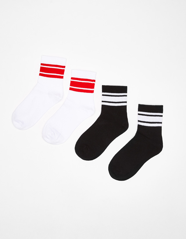 2er-Pack Socken mit Streifen