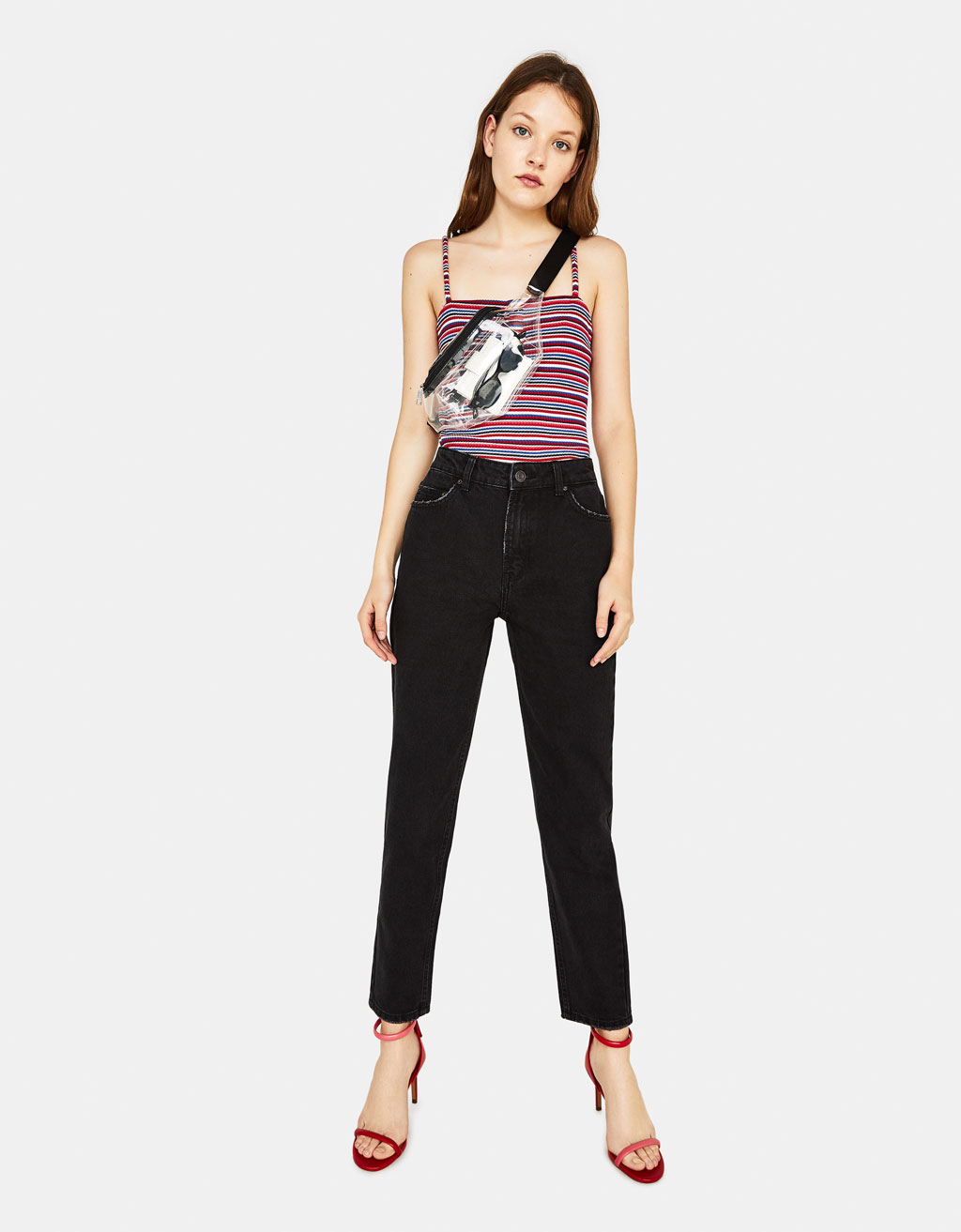 bershka high waist mom jeans