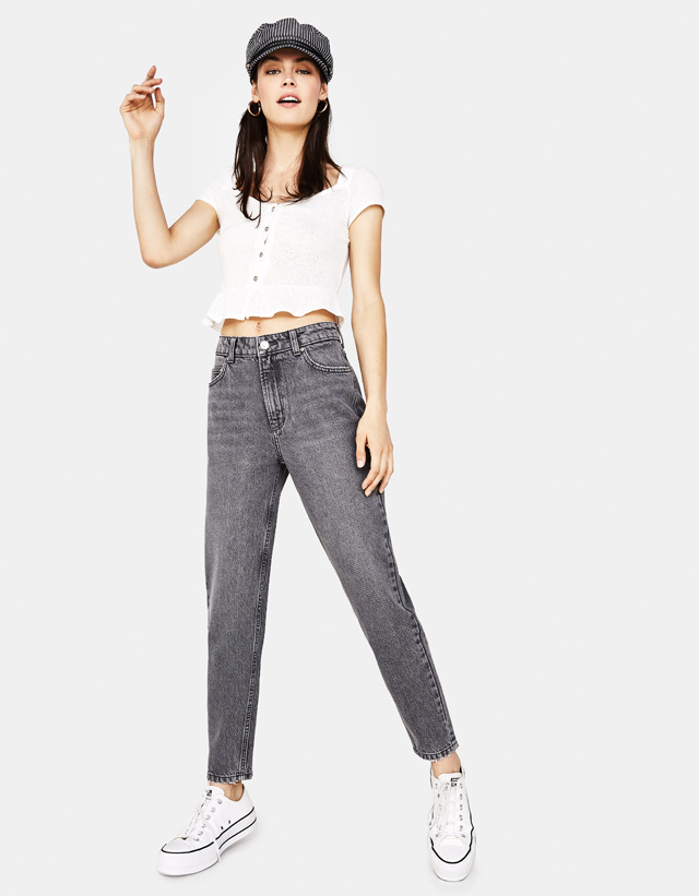 waist mom jeans - null - Bershka Turkey