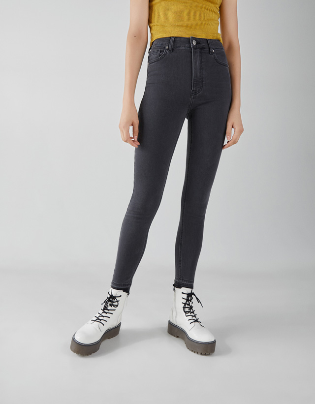 super skinny high rise bershka