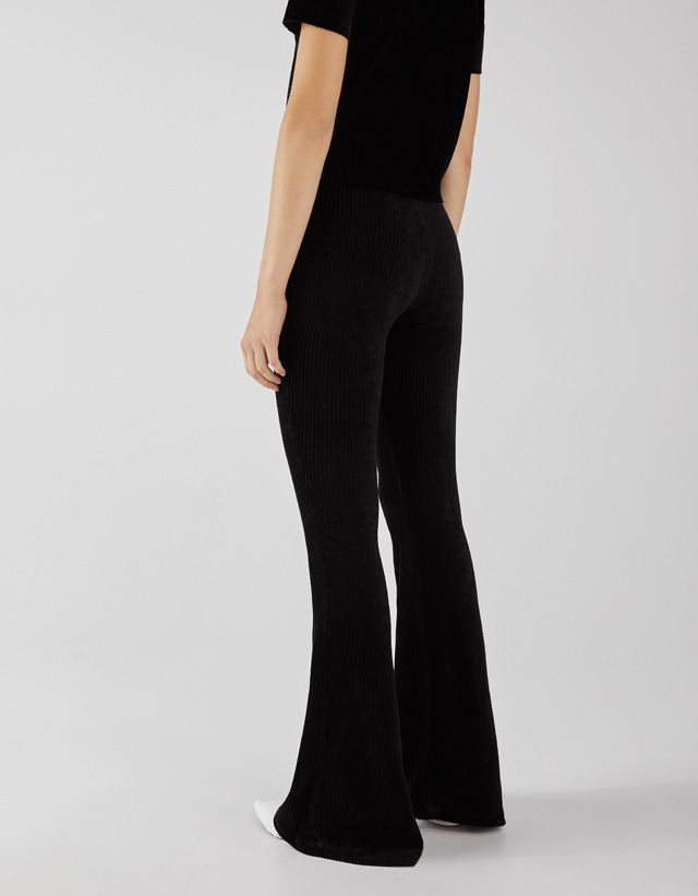 Flared corduroy trousers - Woman | Bershka