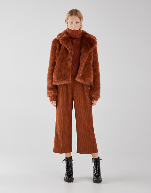 Pantalón Culotte de pana - null - Bershka España - Islas Canarias