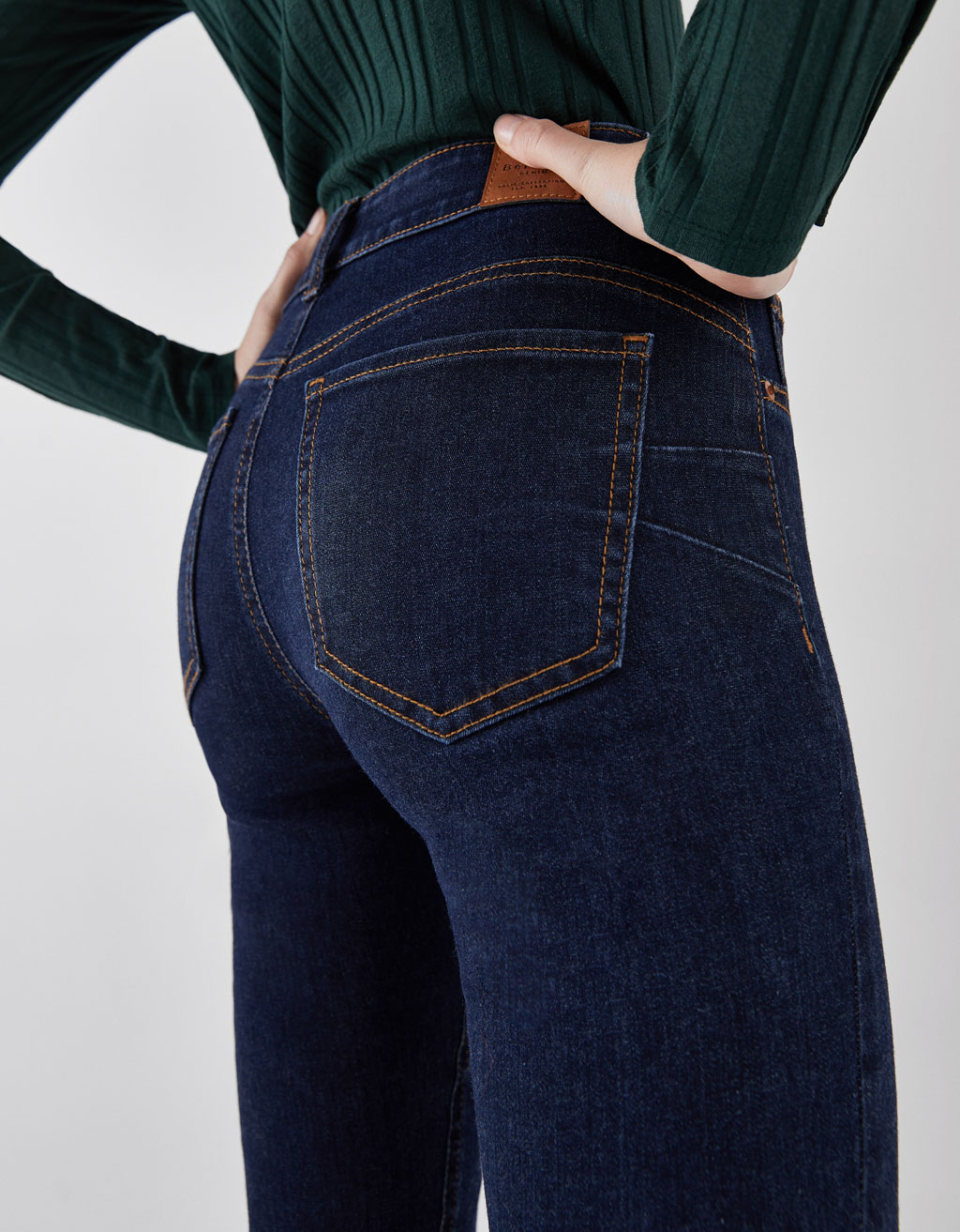 low rise push up jeans
