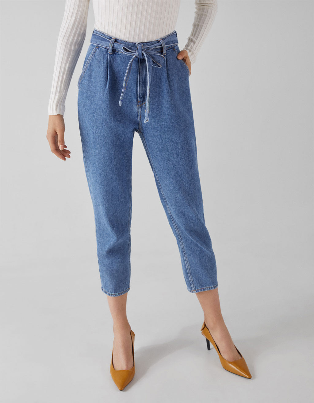 Bershka paperbag hot sale jeans