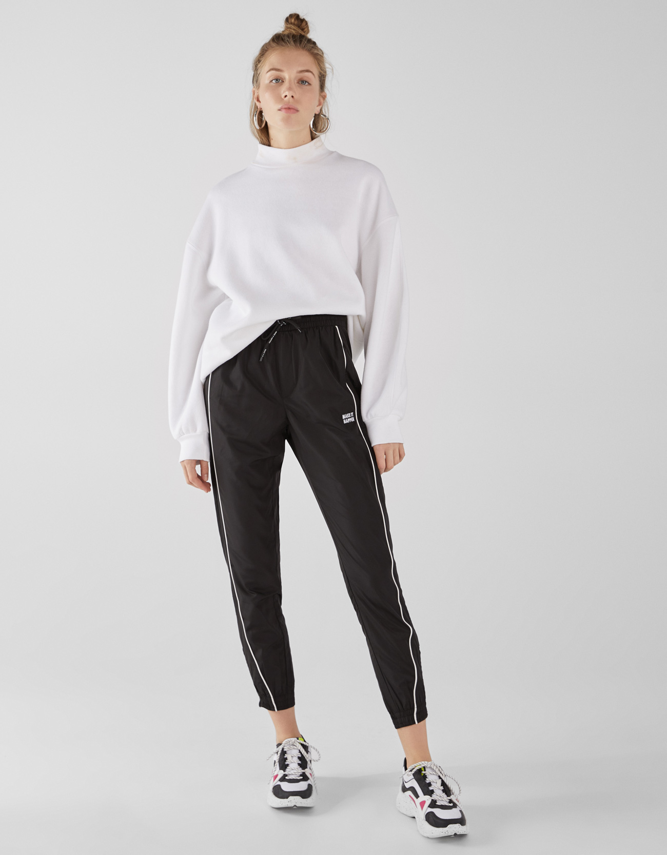 nylon jogging trousers