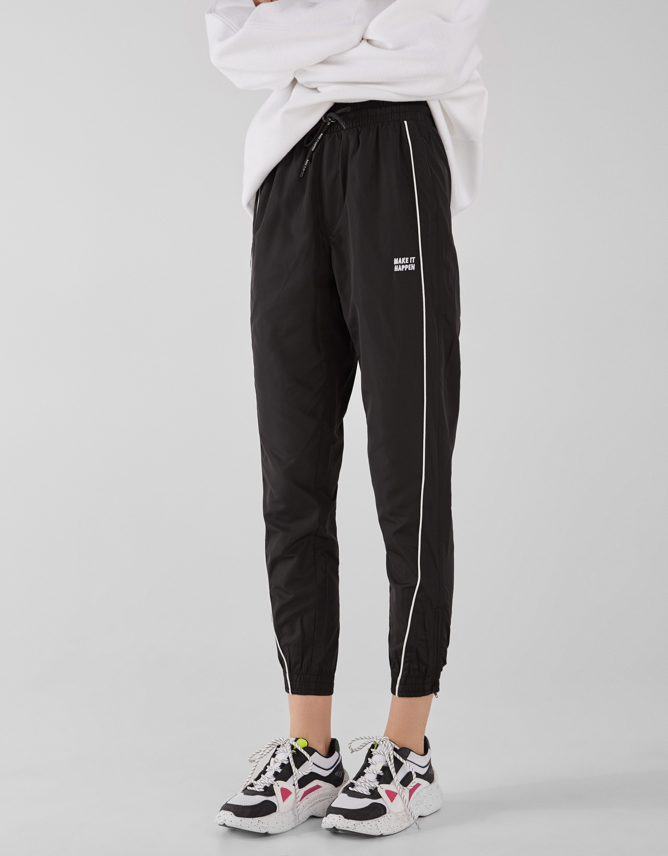 nylon jogging trousers