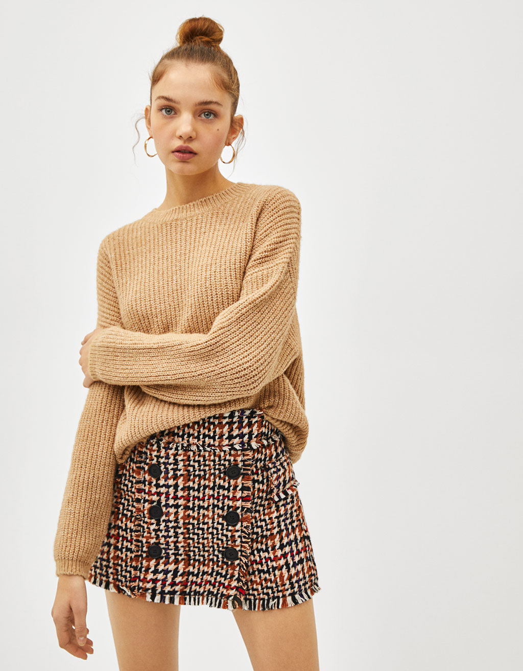 Pantalones Mujer | Bershka Jeans Mom Contraste Bicolor Azul Claro -  Bellavista
