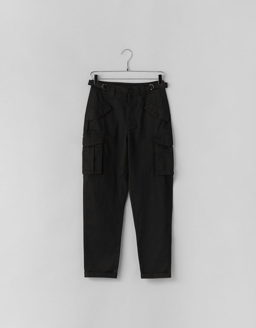 black cargo pants bershka