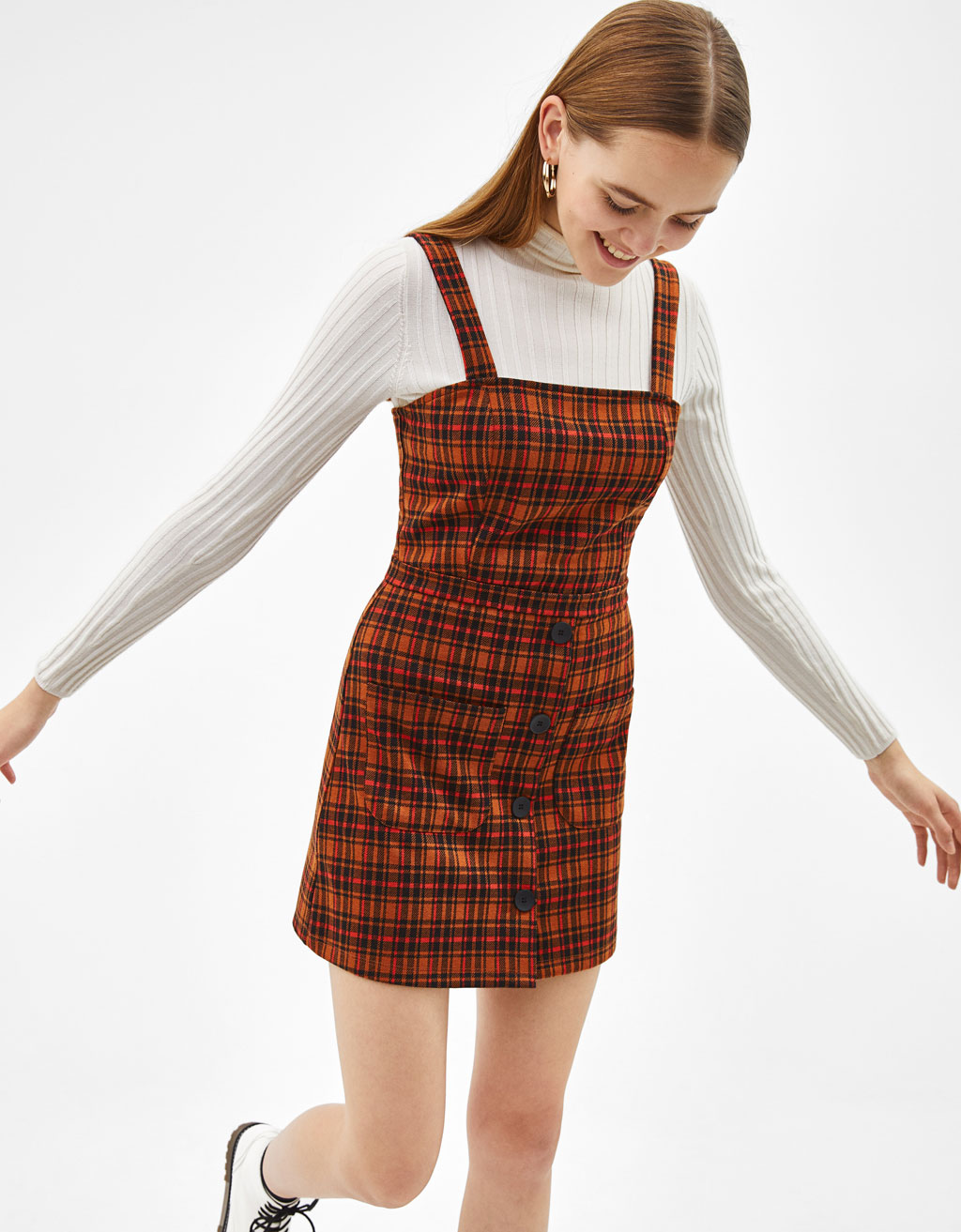 bershka pinafore dress