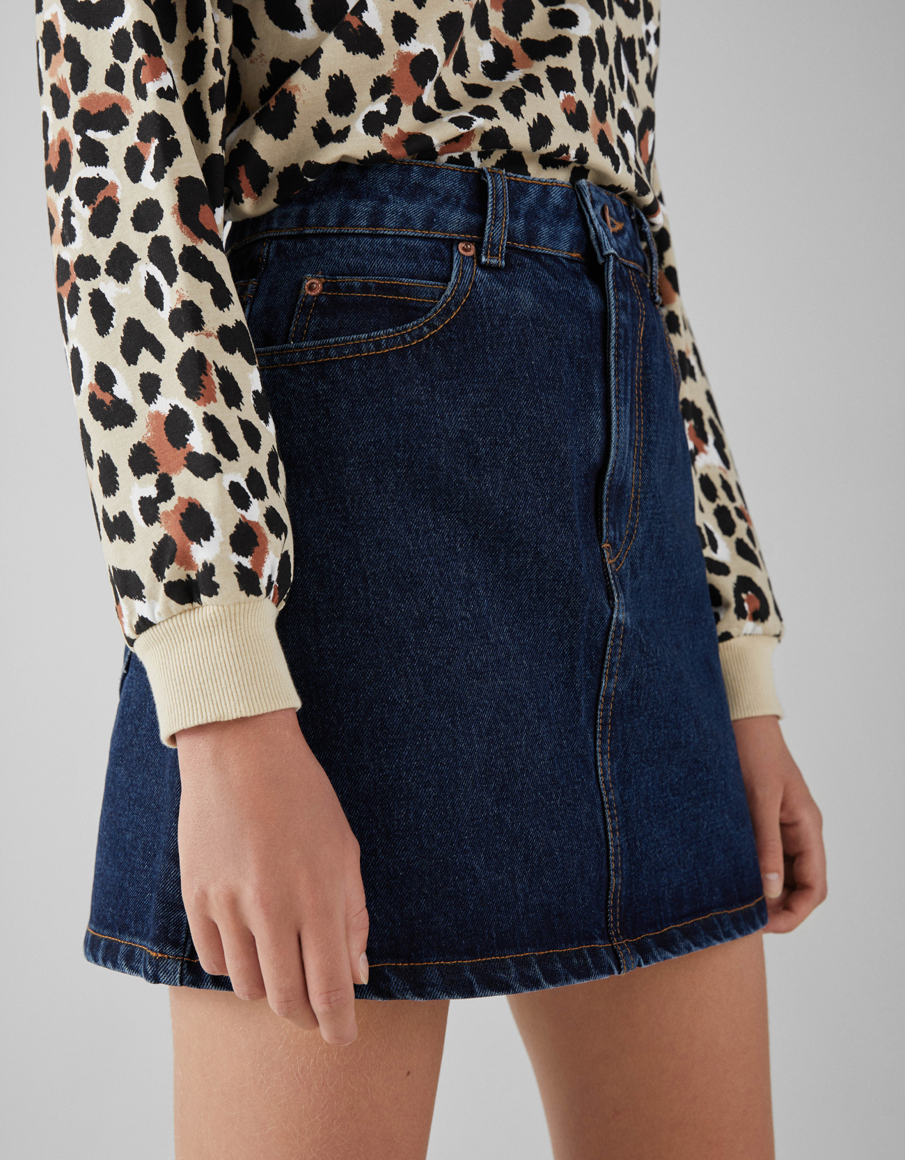 bershka denim skirt