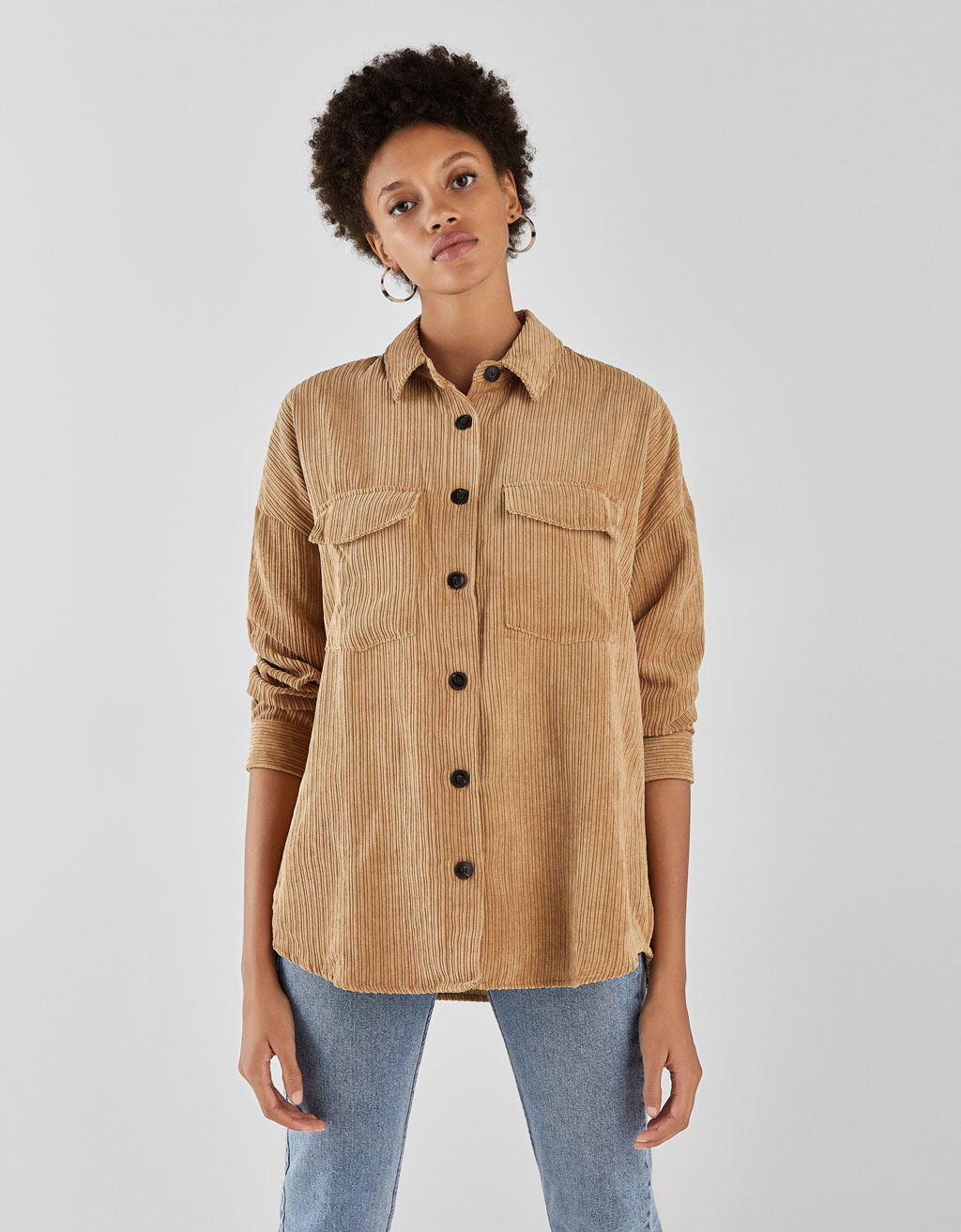 Oversized corduroy shirt - Tops 