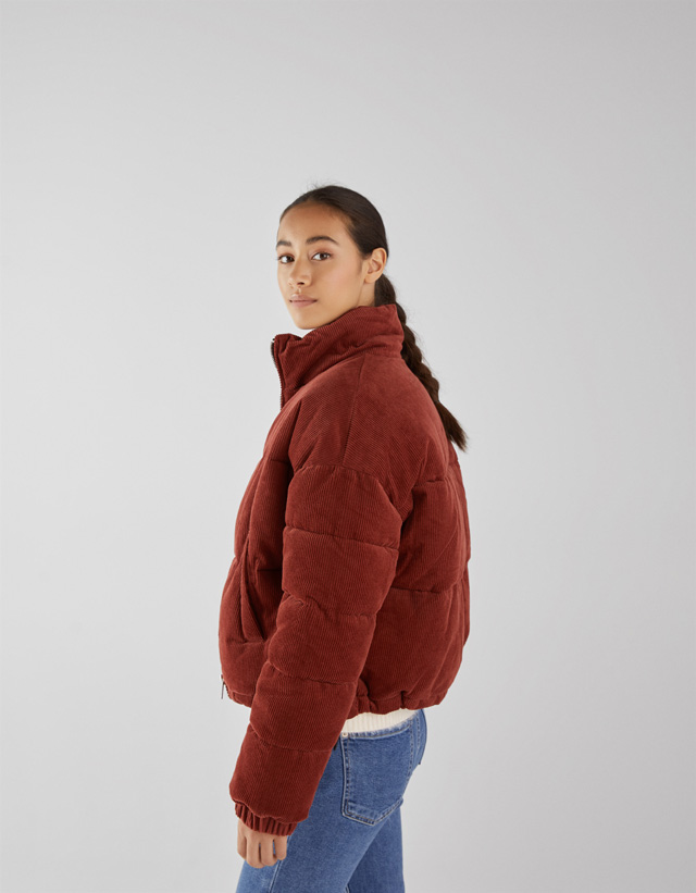 Pufferjacke aus Cord