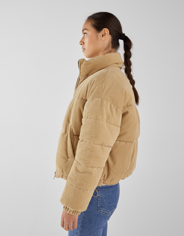 Pufferjacke aus Cord