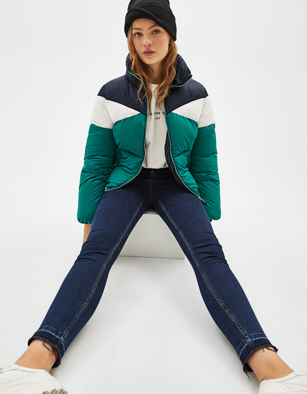 bershka colour block jacket