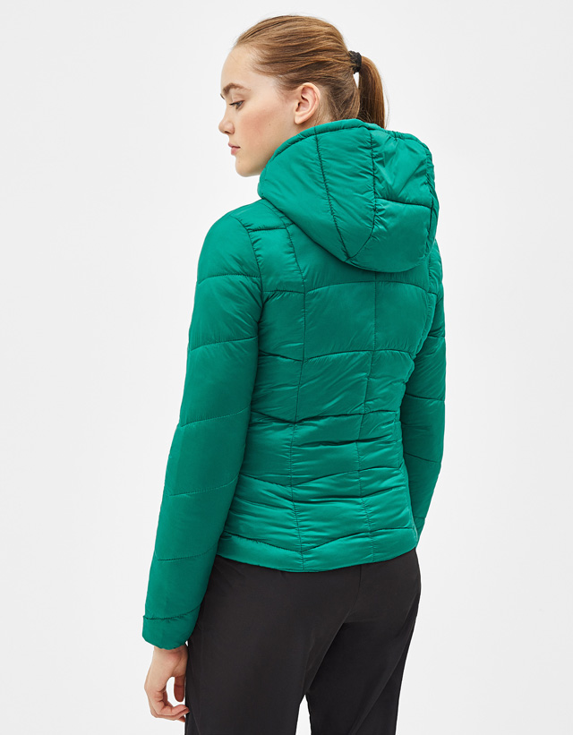 light hooded puffer jacket
