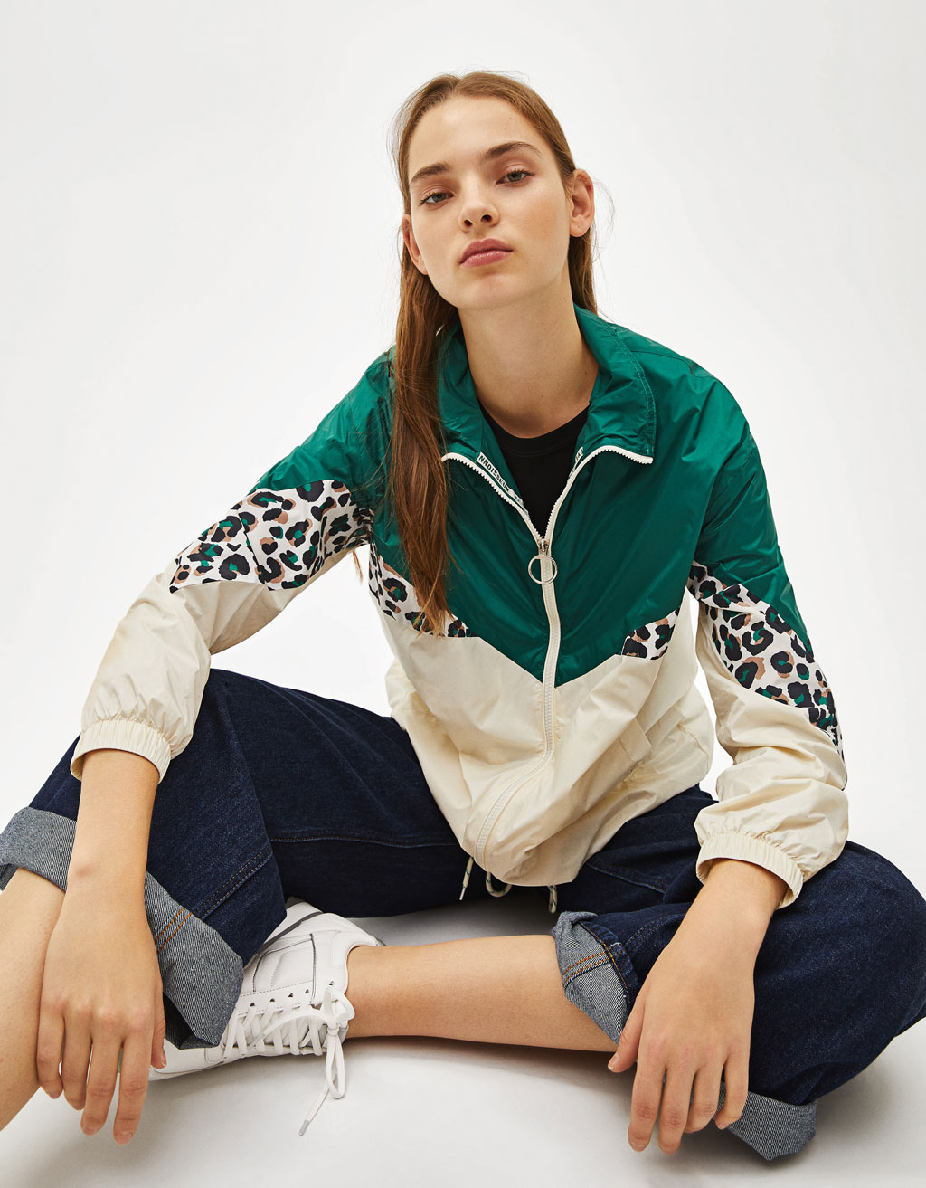 green jacket bershka